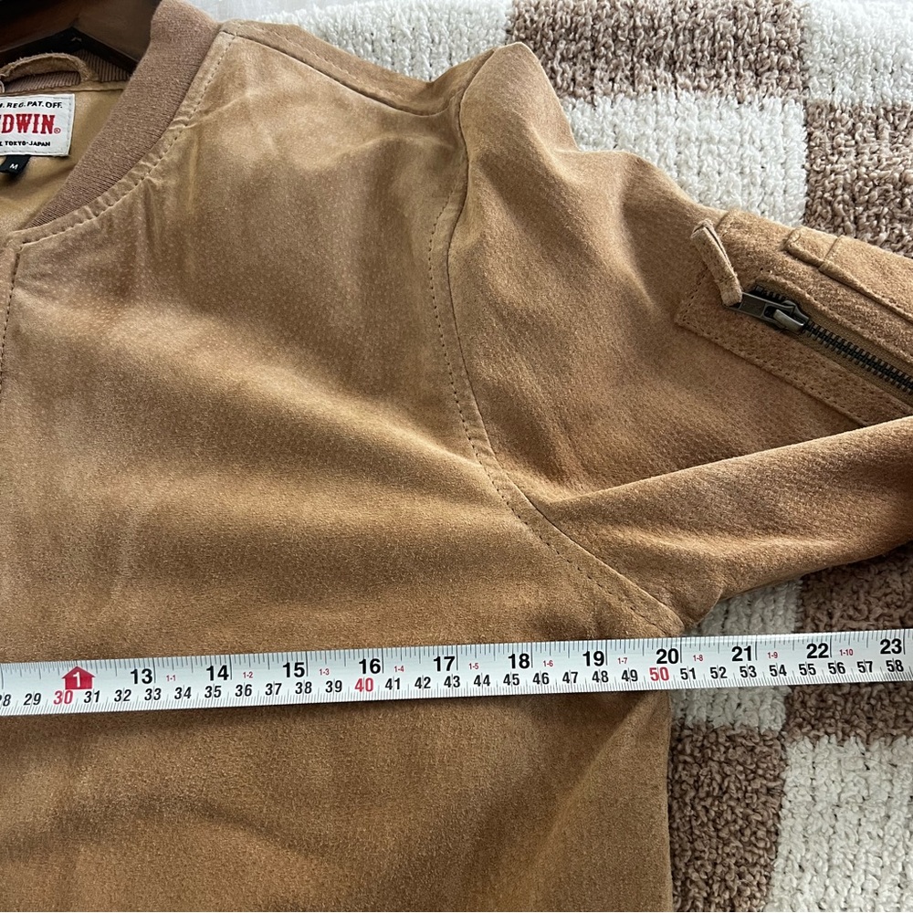 Edwin Brown Suede Bomber Jacket - image 8